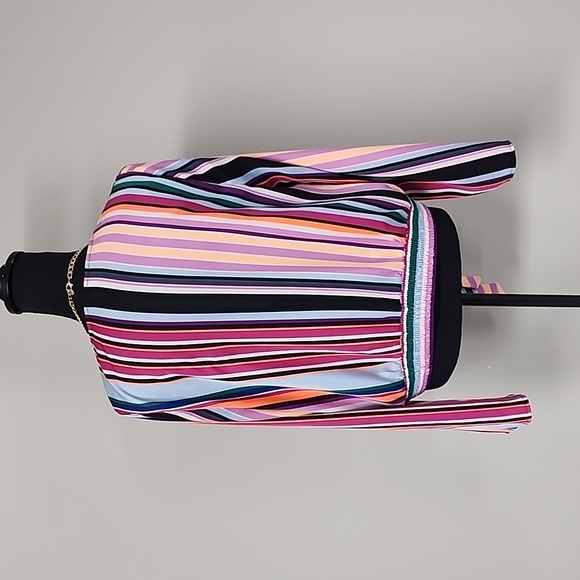 EXPRESS Striped Wrap Blouse - Picture 6 of 16